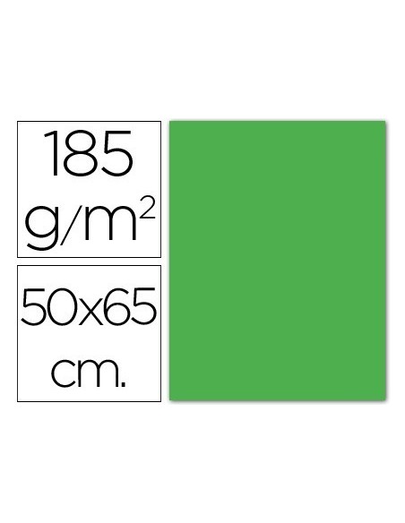 CARTULINA GUARRO VERDE MANZANA -50X65 CM -185 GR