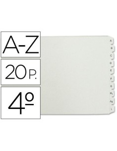 SEPARADOR ALFABETICO MULTIFIN 3003 PLASTICO CUARTO APAISADO