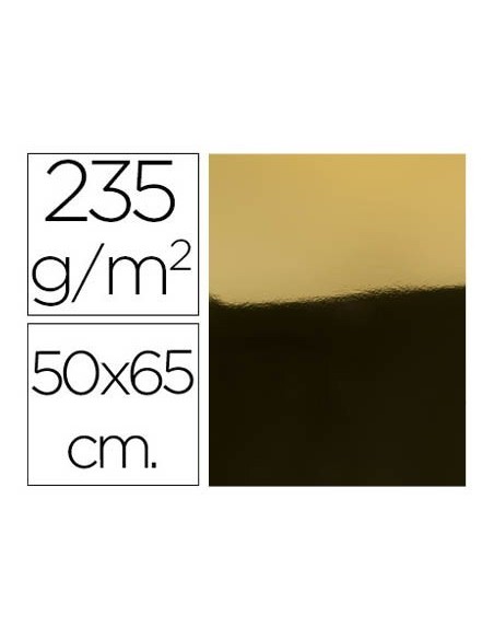 CARTULINA LIDERPAPEL 50X65 CM 235G/M2 METALIZADA ORO