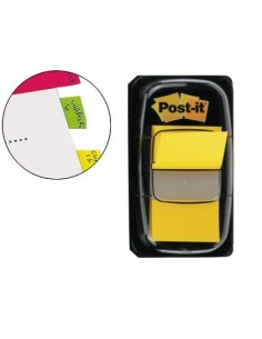 BANDERITAS SEPARADORAS 680-5 AMARILLA DISPENSADOR DE 50 UNIDADES