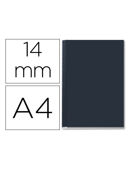 TAPA DE ENCUADERNACION CHANNEL RIGIDA 35575 NEGRA LOMO C CAPACIDAD 106/140 HOJAS