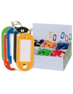 LLAVERO PORTAETIQUETAS Q-CONNECT EXPOSITOR DE 240 UNIDADES COLORES SURTIDOS