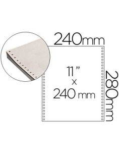 PAPEL CONTINUO 240X11 BLANCO CAJA DE 2500 HOJAS
