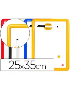 PIZARRA BLANCA LIDERPAPEL MAGNETICA 25X35 CM CON ROTULADOR Y BORRADOR