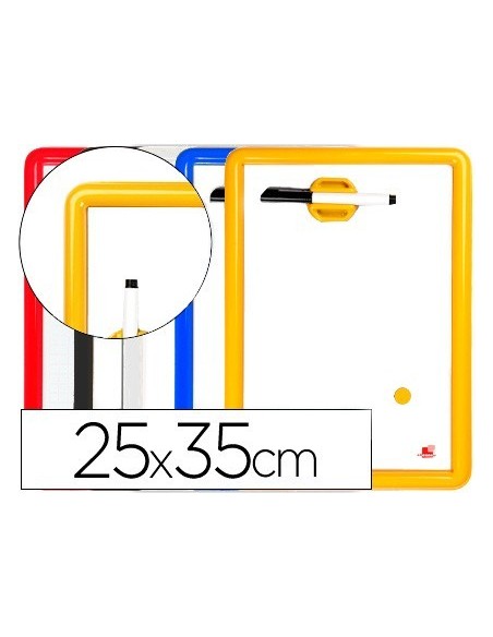 PIZARRA BLANCA LIDERPAPEL MAGNETICA 25X35 CM CON ROTULADOR Y BORRADOR