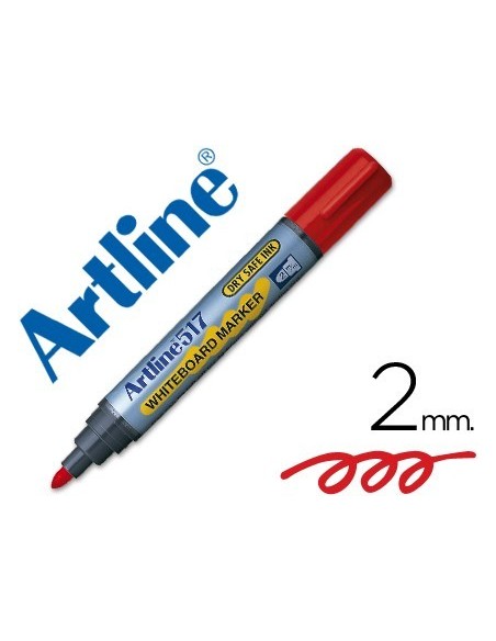 ROTULADOR ARTLINE PIZARRA EK-517 ROJO -PUNTA REDONDA 2 MM -TINTA DE BAJO OLOR