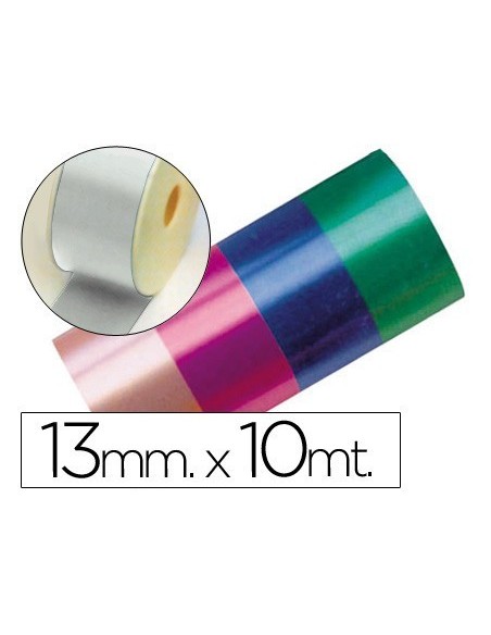 CINTA FANTASIA 10 MT X 13 MM PLATA