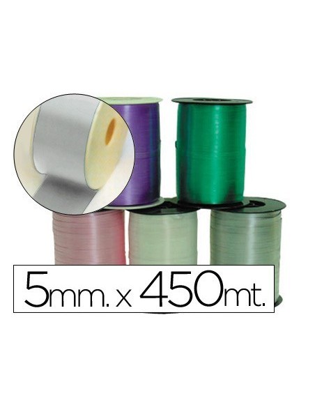 CINTA FANTASIA 500 MT X 5 MM PLATA