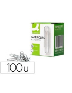 CLIPS NIQUELADOS Q-CONNECT N. 32 MM CAJA DE 100 UNIDADES