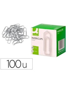 CLIPS NIQUELADOS Q-CONNECT N.4 50 MM CAJA DE 100 UNIDADES