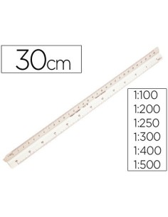 ESCALA FABER PLASTICO 153-B -1:100-200-250-300-400-500