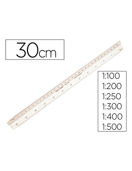 ESCALA FABER PLASTICO 153-B -1:100-200-250-300-400-500