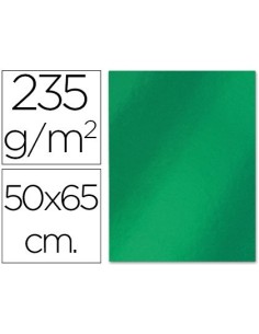 CARTULINA LIDERPAPEL 50X65 CM 235G/M2 METALIZADA VERDE