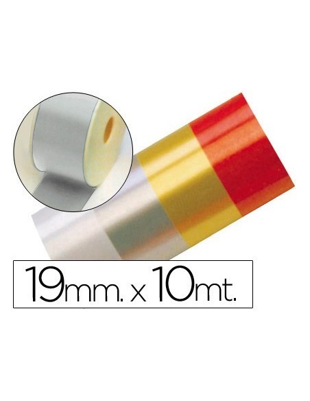 CINTA FANTASIA 10 MT X 19 MM PLATA