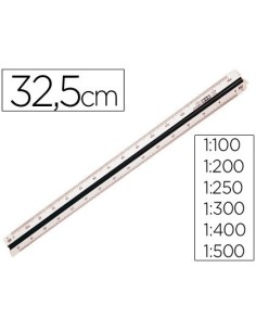 ESCALA M+R 1632.20 -1:100-200-250-300-400-500 30 CM ESTUCHE RIGIDO COLOR