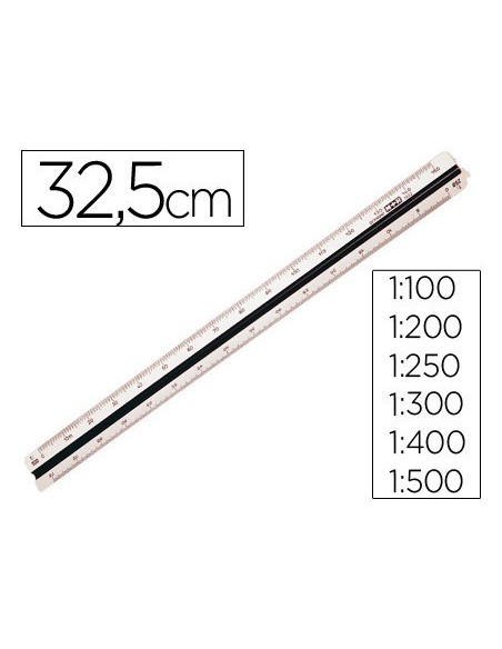 ESCALA M+R 1632.20 -1:100-200-250-300-400-500 30 CM ESTUCHE RIGIDO COLOR