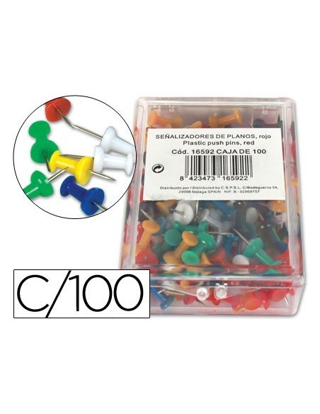 SEÑALIZADOR DE PLANOS SURTIDOS CAJA DE 100 UNIDADES