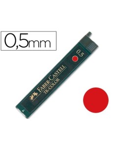 MINAS FABER DE COLORES 9085 0,5 MM ROJA ESTUCHE DE 12 MINAS
