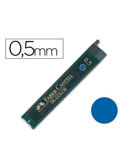 MINAS FABER DE COLORES 9085 0,5 MM AZUL ESTUCHE DE 12 MINAS