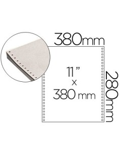 PAPEL CONTINUO 380X11 BLANCO CAJA DE 2500 HOJAS