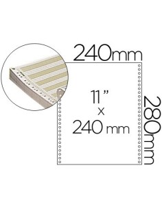 PAPEL CONTINUO 240X11 PAUTADO CAJA DE 2500 HOJAS