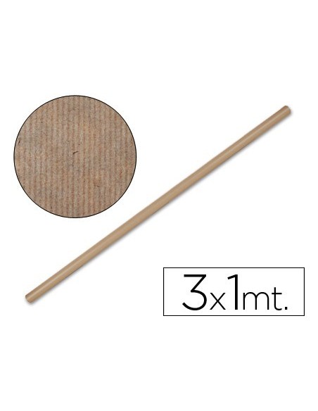 PAPEL KRAFT LIDERPAPEL MARRON ROLLO 3X1 MT