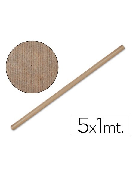 PAPEL KRAFT LIDERPAPEL MARRON ROLLO 5X1 MT