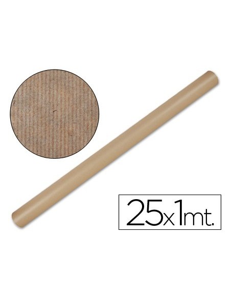 PAPEL KRAFT LIDERPAPEL MARRON ROLLO 25X1 MT