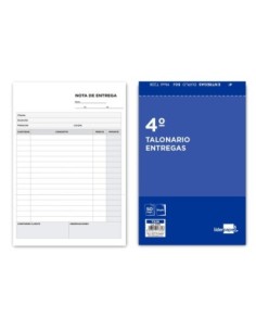 TALONARIO LIDERPAPEL ENTREGAS CUARTO ORIGINAL Y COPIA T226