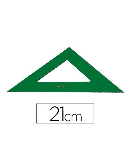 ESCUADRA FABER CASTELL 21 CM PLASTICO VERDE