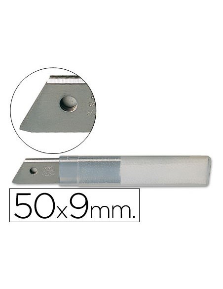 REPUESTO CUTER ESTRECHO METALICO Q-CONNECT 0,5X9 MM BLISTER DE 10 CUCHILLAS