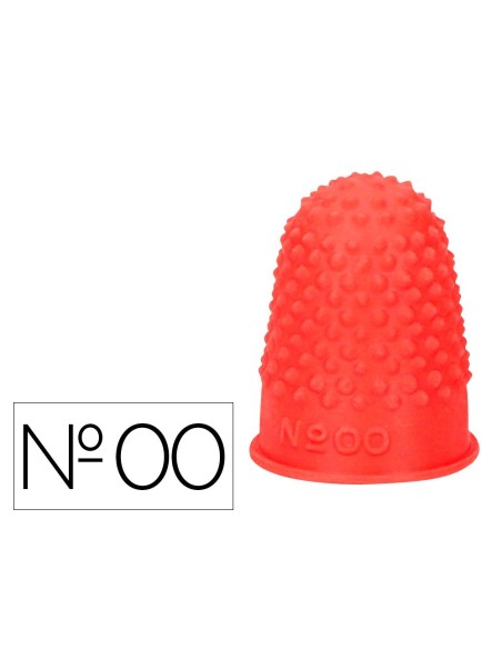 DEDILES Q-CONNECT GOMA N.00 18-20 MM DIAMETRO CAJA DE 12 UNIDADES COLOR ROJO