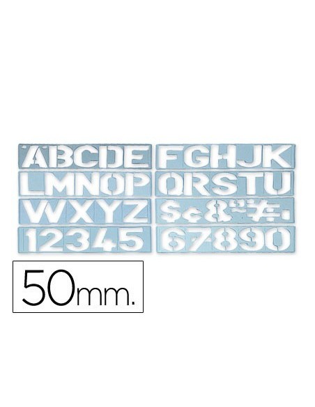PLANTILLA LIDERPAPEL ROTULACION 1700 LETRAS Y NUMEROS 50 MM