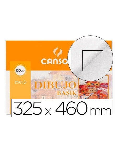 PAPEL DIBUJO BASIK 32.5X46 -130 GR -CON RECUADRO