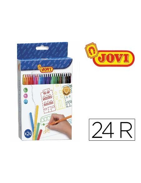 ROTULADOR JOVI SLIM CAJA DE 24 COLORES SURTIDOS