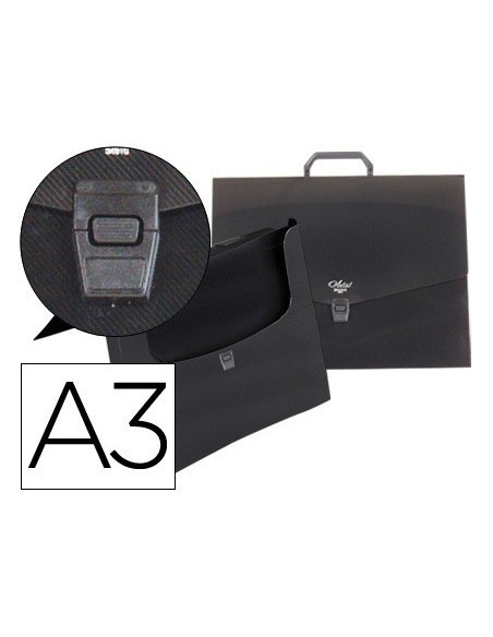 CARPETA LIDERPAPEL PORTADOCUMENTOS POLIPROPILENO DIN A3 CON ASA Y BROCHE