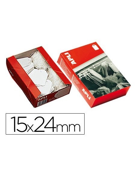 ETIQUETAS COLGANTES APLI 388 15X24 MM CAJA DE 1000 UNIDADES