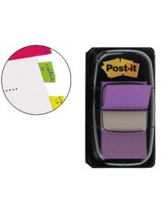 BANDERITAS SEPARADORAS 680-8 VIOLETA DISPENSADOR DE 50 UNIDADES