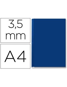TAPA DE ENCUADERNACION CHANNEL RIGIDA 35562 AZUL LOMO AA CAPACIDAD 10/35 HOJAS