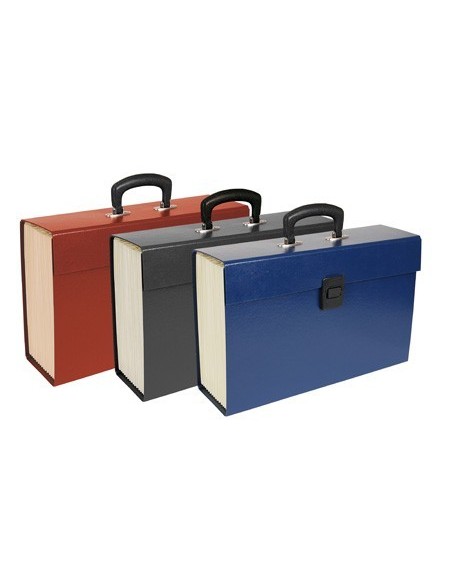 MALETIN LIDERPAPEL CON FUELLE 316701 19 DEPARTAMENTOS TAMAÑO 25,5X390X120 MM