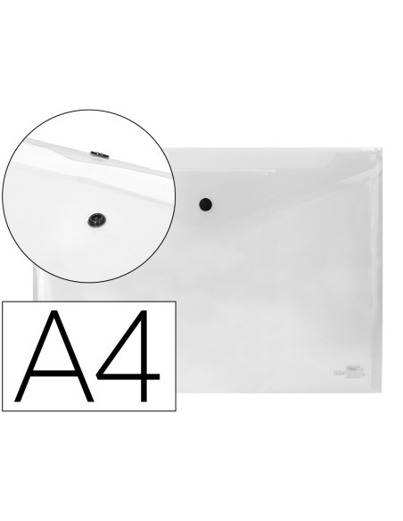 CARPETA LIDERPAPEL DOSSIER BROCHE 34044 POLIPROPILENO DIN A4 INCOLORA 50 HOJAS