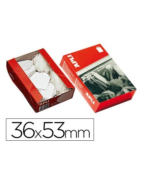 ETIQUETAS COLGANTES APLI 392 36X53 MM CAJA DE 500 UNIDADES