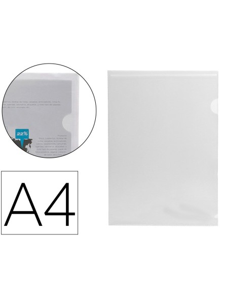 CARPETA LIDERPAPEL DOSSIER UÑERO 44004 POLIPROPILENO DIN A4 INCOLORA 20 HOJAS