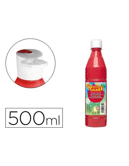 TEMPERA LIQUIDA JOVI ESCOLAR 500 ML BERMELLON