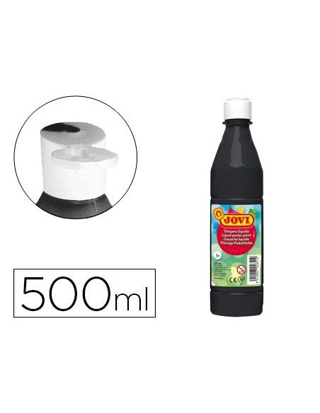 TEMPERA LIQUIDA JOVI ESCOLAR 500 ML NEGRO