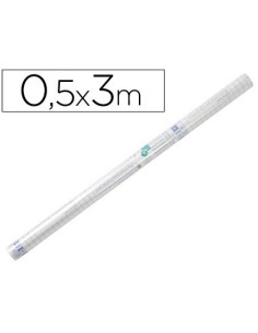 ROLLO PLASTICO ADHESIVO LIDERPAPEL 0.50X3 MT 50 MC -FORRALIBROS REMOVIBLE