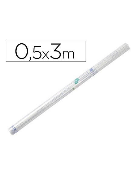 ROLLO PLASTICO ADHESIVO LIDERPAPEL 0.50X3 MT 50 MC -FORRALIBROS REMOVIBLE