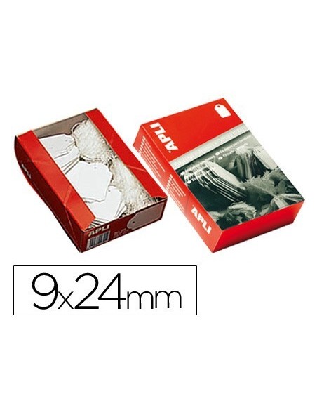 ETIQUETAS COLGANTES APLI 384 9X24 MM CAJA DE 1000 UNIDADES