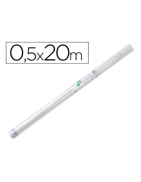 ROLLO PLASTICO ADHESIVO LIDERPAPEL 0.50X20 MT 80 MC REMOVIBLE