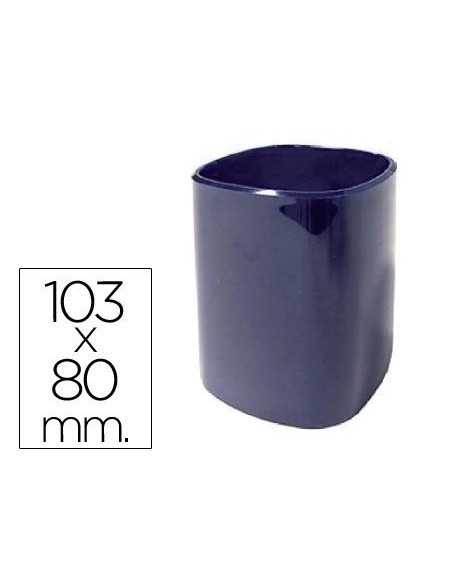 CUBILETE PORTALAPICES Q-CONNECT PLASTICO DIAMETRO 80 MM ALTURA 103 MM AZUL
